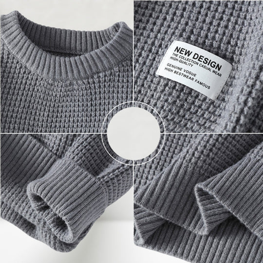 James - Strikket sweater med rund halsudskæring